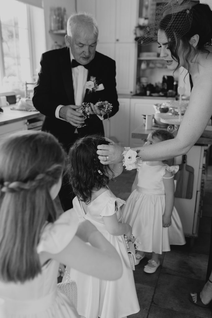 bride getting ready at Drumhallagh House